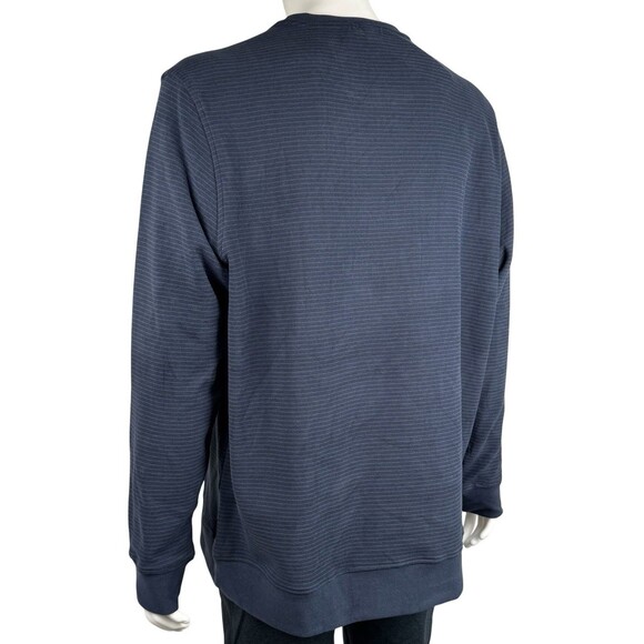 Gerry Stretch Fleece Crew Pullover Sweater Shirt Long Sleeve Mens Large Blue New - Picture 3 of 7